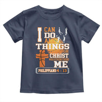 Christian Basketball Toddler T Shirt I Can Do All Things Through Christ Bible Verse - Wonder Print Shop
