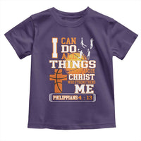 Christian Basketball Toddler T Shirt I Can Do All Things Through Christ Bible Verse - Wonder Print Shop