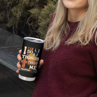Christian Basketball Tumbler Cup I Can Do All Things Through Christ Bible Verse