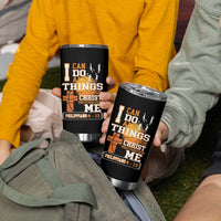 Christian Basketball Tumbler Cup I Can Do All Things Through Christ Bible Verse