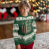 Funny My Wife Is My Favorite Problem Ugly Christmas Sweater American Flag Husband Marriage Gift