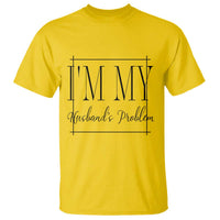 Funny Im My Husbands Problem Wife T Shirt Marriage Couple Gift