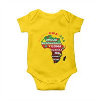 Happy Kwanzaa African Map Baby Onesie Nguzo Saba Seven Principles African Heritage Gift - Wonder Print Shop