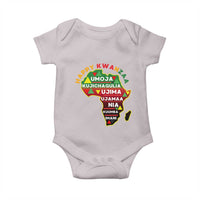 Happy Kwanzaa African Map Baby Onesie Nguzo Saba Seven Principles African Heritage Gift - Wonder Print Shop