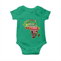 Happy Kwanzaa African Map Baby Onesie Nguzo Saba Seven Principles African Heritage Gift - Wonder Print Shop