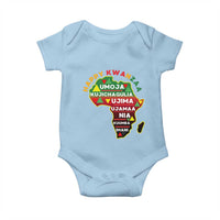 Happy Kwanzaa African Map Baby Onesie Nguzo Saba Seven Principles African Heritage Gift - Wonder Print Shop