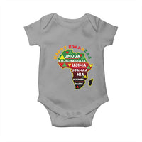 Happy Kwanzaa African Map Baby Onesie Nguzo Saba Seven Principles African Heritage Gift - Wonder Print Shop