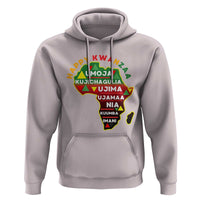 Happy Kwanzaa African Map Hoodie Nguzo Saba Seven Principles African Heritage Gift - Wonder Print Shop