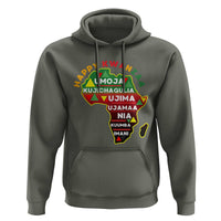 Happy Kwanzaa African Map Hoodie Nguzo Saba Seven Principles African Heritage Gift - Wonder Print Shop