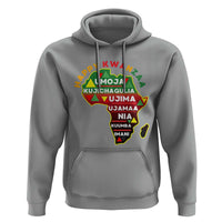 Happy Kwanzaa African Map Hoodie Nguzo Saba Seven Principles African Heritage Gift - Wonder Print Shop