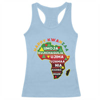 Happy Kwanzaa African Map Racerback Tank Top Nguzo Saba Seven Principles African Heritage Gift - Wonder Print Shop