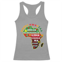 Happy Kwanzaa African Map Racerback Tank Top Nguzo Saba Seven Principles African Heritage Gift - Wonder Print Shop