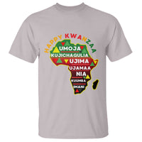 Happy Kwanzaa African Map T Shirt Nguzo Saba Seven Principles African Heritage Gift - Wonder Print Shop