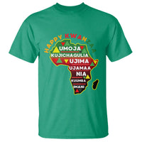 Happy Kwanzaa African Map T Shirt Nguzo Saba Seven Principles African Heritage Gift - Wonder Print Shop