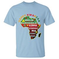 Happy Kwanzaa African Map T Shirt Nguzo Saba Seven Principles African Heritage Gift - Wonder Print Shop