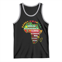 Happy Kwanzaa African Map Tank Top Nguzo Saba Seven Principles African Heritage Gift - Wonder Print Shop