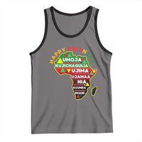 Happy Kwanzaa African Map Tank Top Nguzo Saba Seven Principles African Heritage Gift - Wonder Print Shop