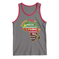Happy Kwanzaa African Map Tank Top Nguzo Saba Seven Principles African Heritage Gift - Wonder Print Shop