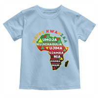 Happy Kwanzaa African Map Toddler T Shirt Nguzo Saba Seven Principles African Heritage Gift - Wonder Print Shop