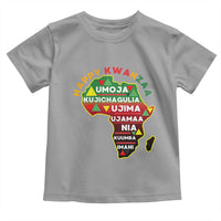 Happy Kwanzaa African Map Toddler T Shirt Nguzo Saba Seven Principles African Heritage Gift - Wonder Print Shop