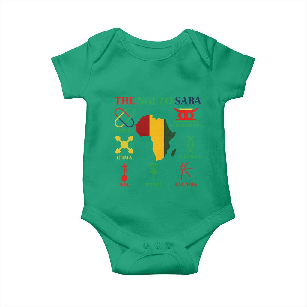 Nguzo Saba Seven Principles Baby Onesie Festival Of Lights African Heritage Gift - Wonder Print Shop