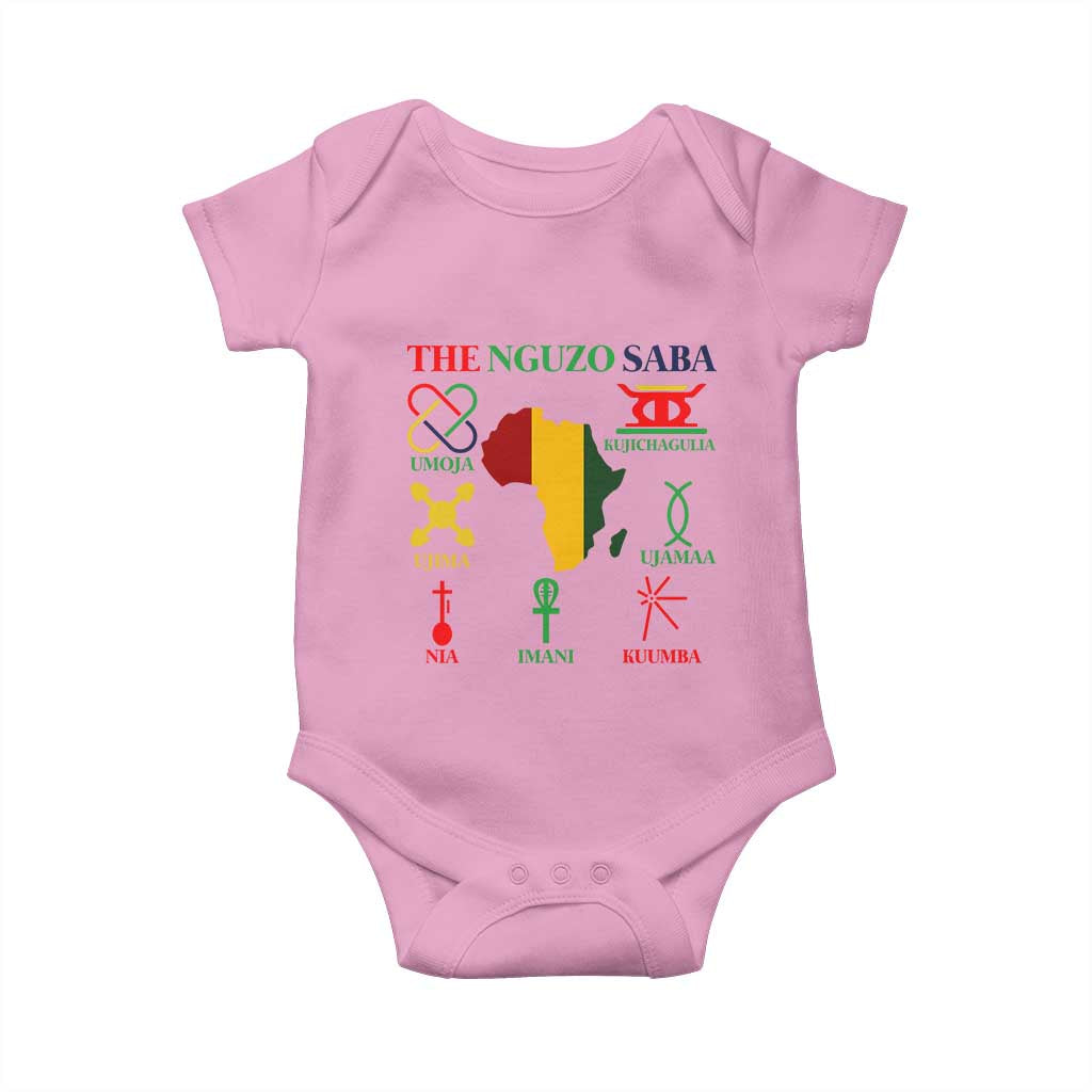 Nguzo Saba Seven Principles Baby Onesie Festival Of Lights African Heritage Gift - Wonder Print Shop
