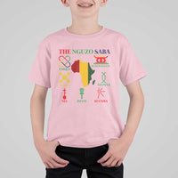 Nguzo Saba Seven Principles T Shirt For Kid Festival Of Lights African Heritage Gift - Wonder Print Shop