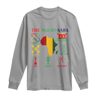Nguzo Saba Seven Principles Long Sleeve Shirt Festival Of Lights African Heritage Gift - Wonder Print Shop