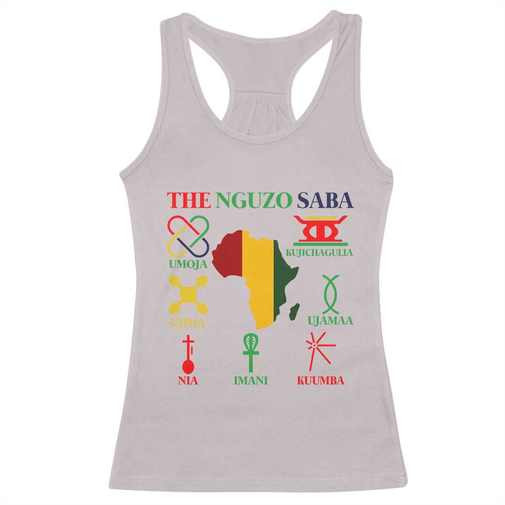 Nguzo Saba Seven Principles Racerback Tank Top Festival Of Lights African Heritage Gift - Wonder Print Shop