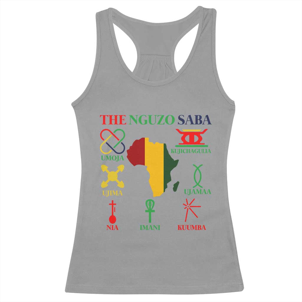 Nguzo Saba Seven Principles Racerback Tank Top Festival Of Lights African Heritage Gift - Wonder Print Shop