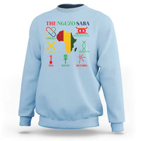 Nguzo Saba Seven Principles Sweatshirt Festival Of Lights African Heritage Gift - Wonder Print Shop