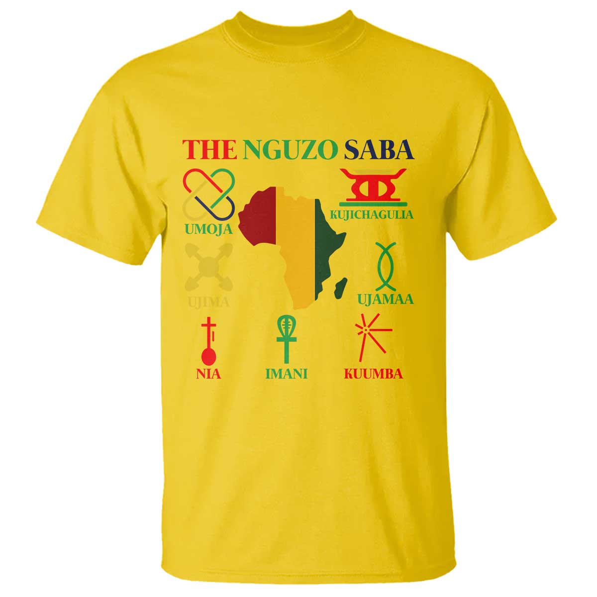 Nguzo Saba Seven Principles T Shirt Festival Of Lights African Heritage Gift - Wonder Print Shop