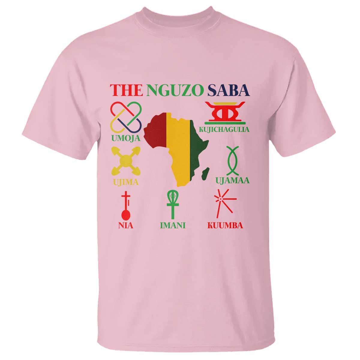 Nguzo Saba Seven Principles T Shirt Festival Of Lights African Heritage Gift - Wonder Print Shop