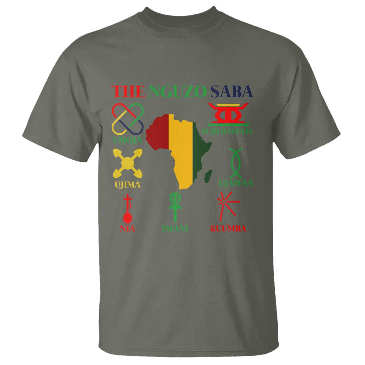 Nguzo Saba Seven Principles T Shirt Festival Of Lights African Heritage Gift - Wonder Print Shop
