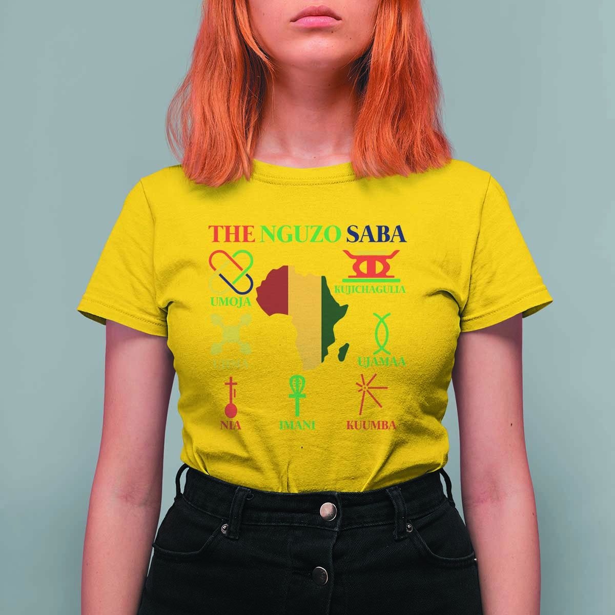 Nguzo Saba Seven Principles T Shirt For Women Festival Of Lights African Heritage Gift - Wonder Print Shop