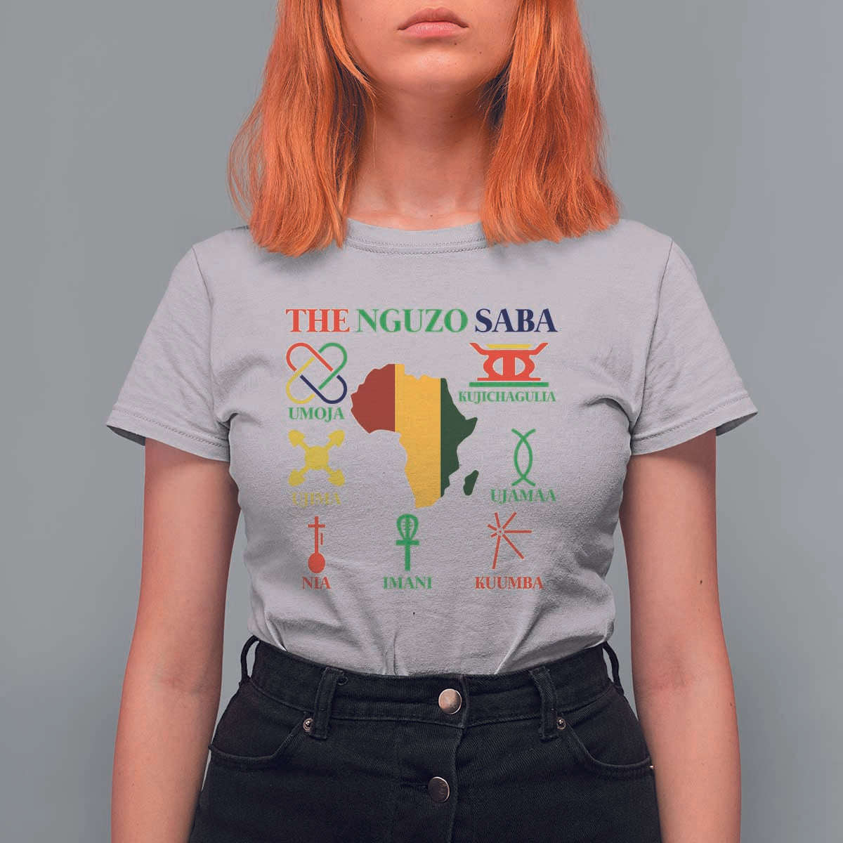 Nguzo Saba Seven Principles T Shirt For Women Festival Of Lights African Heritage Gift - Wonder Print Shop