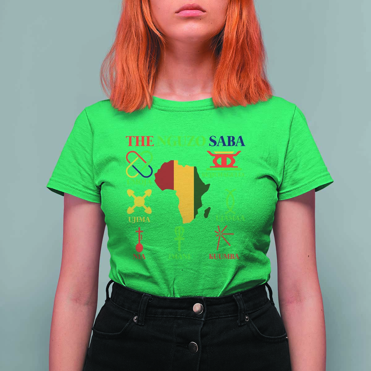 Nguzo Saba Seven Principles T Shirt For Women Festival Of Lights African Heritage Gift - Wonder Print Shop