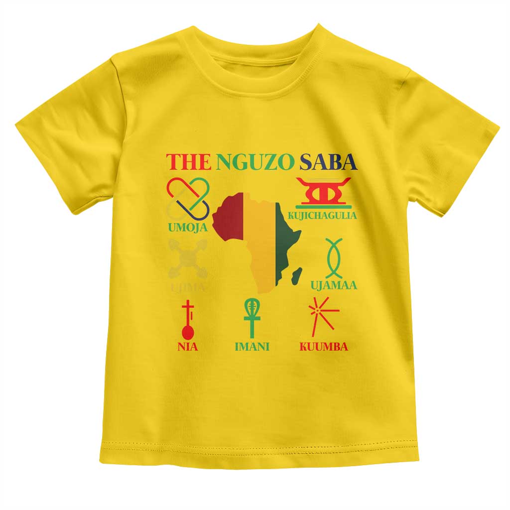 Nguzo Saba Seven Principles Toddler T Shirt Festival Of Lights African Heritage Gift - Wonder Print Shop