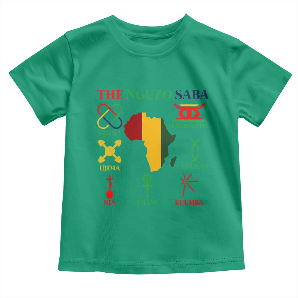 Nguzo Saba Seven Principles Toddler T Shirt Festival Of Lights African Heritage Gift - Wonder Print Shop