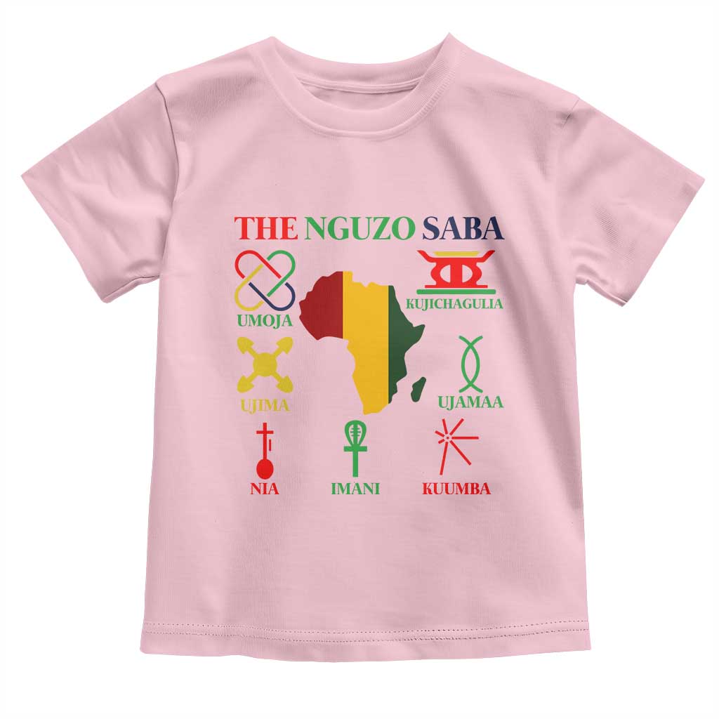Nguzo Saba Seven Principles Toddler T Shirt Festival Of Lights African Heritage Gift - Wonder Print Shop