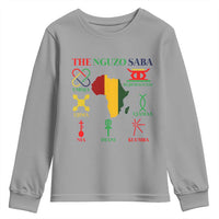 Nguzo Saba Seven Principles Youth Sweatshirt Festival Of Lights African Heritage Gift - Wonder Print Shop