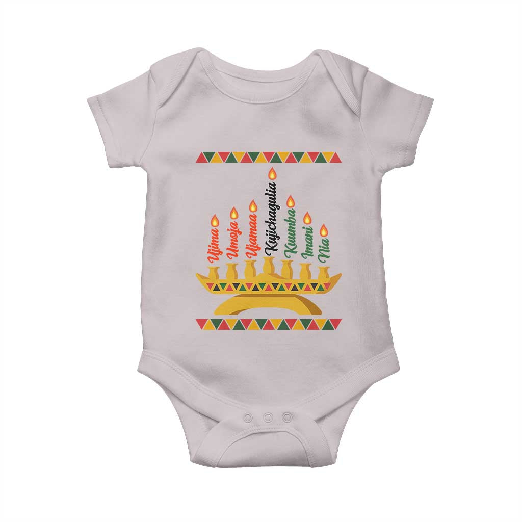 7 Principles Of Kwanzaa Baby Onesie Festival Of Lights African Heritage Gift - Wonder Print Shop