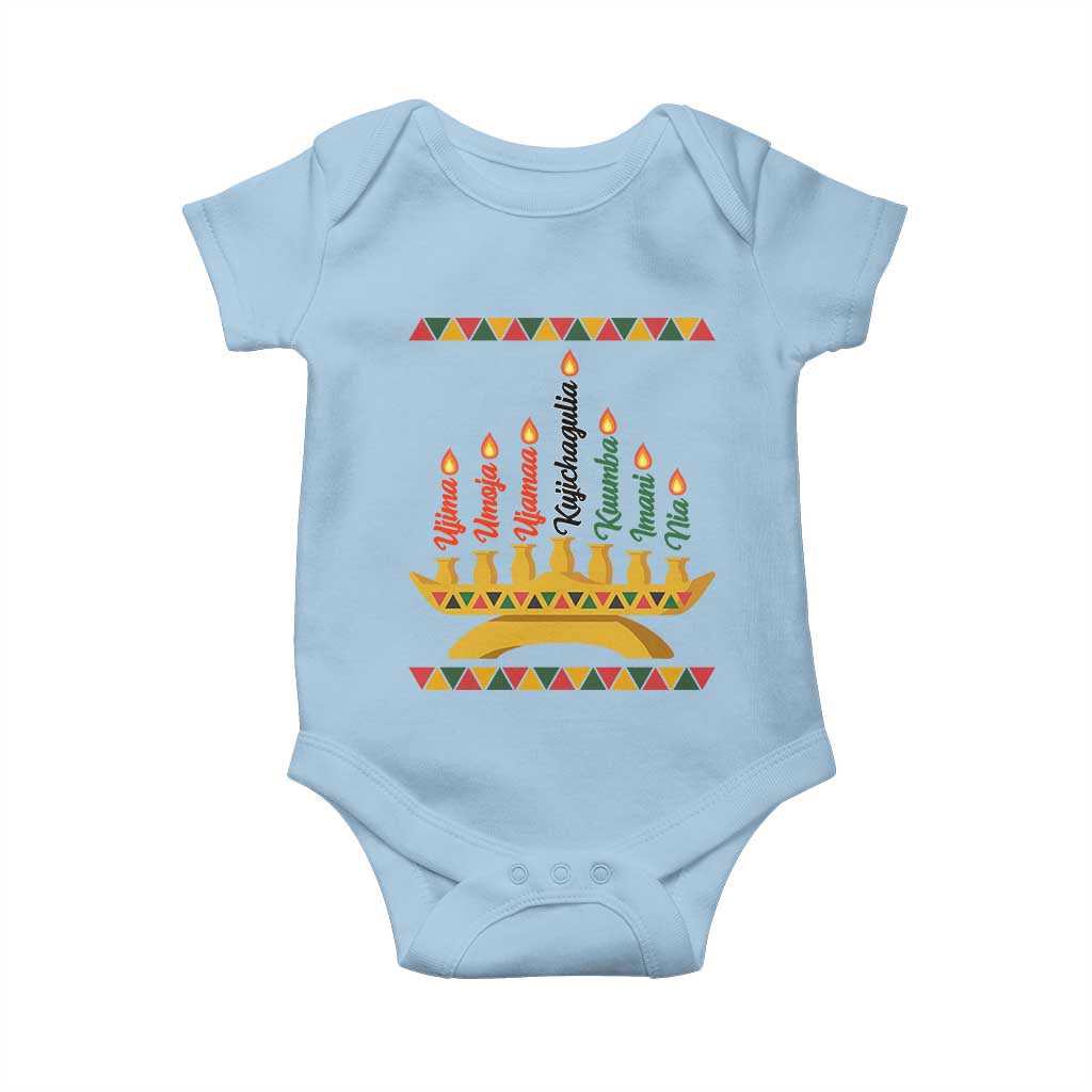 7 Principles Of Kwanzaa Baby Onesie Festival Of Lights African Heritage Gift - Wonder Print Shop
