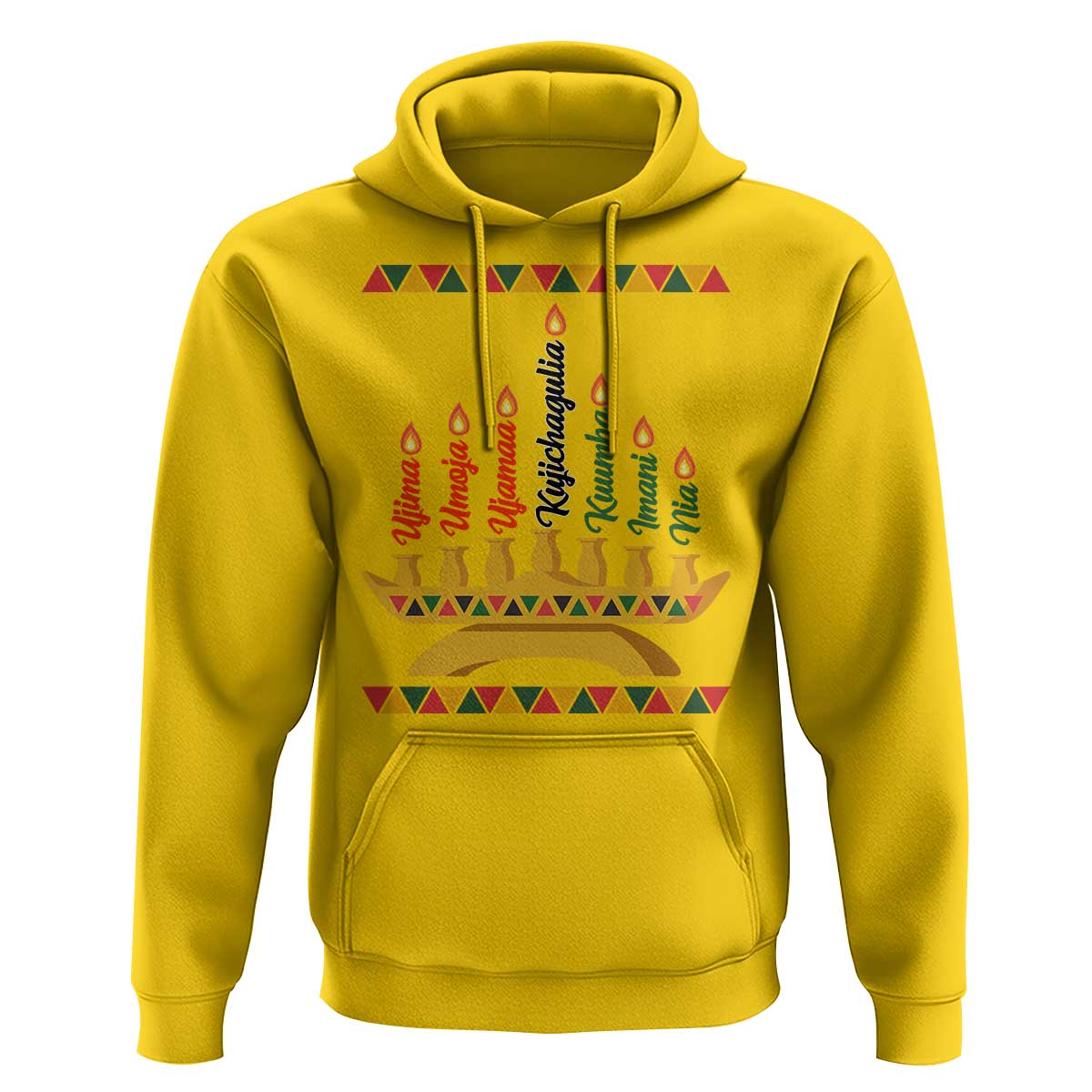 7 Principles Of Kwanzaa Hoodie Festival Of Lights African Heritage Gift - Wonder Print Shop