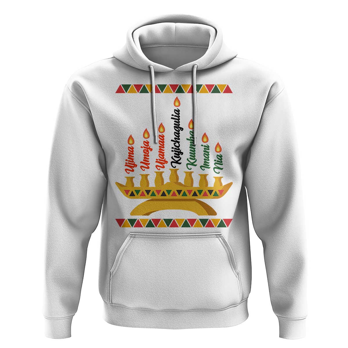 7 Principles Of Kwanzaa Hoodie Festival Of Lights African Heritage Gift - Wonder Print Shop