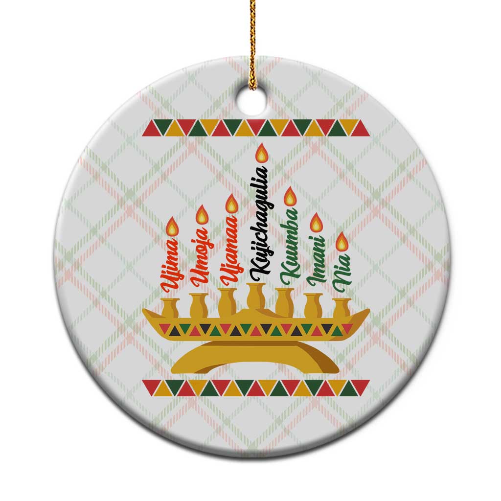 7 Principles Of Kwanzaa Ceramic Ornament Festival Of Lights African Heritage Gift - Wonder Print Shop