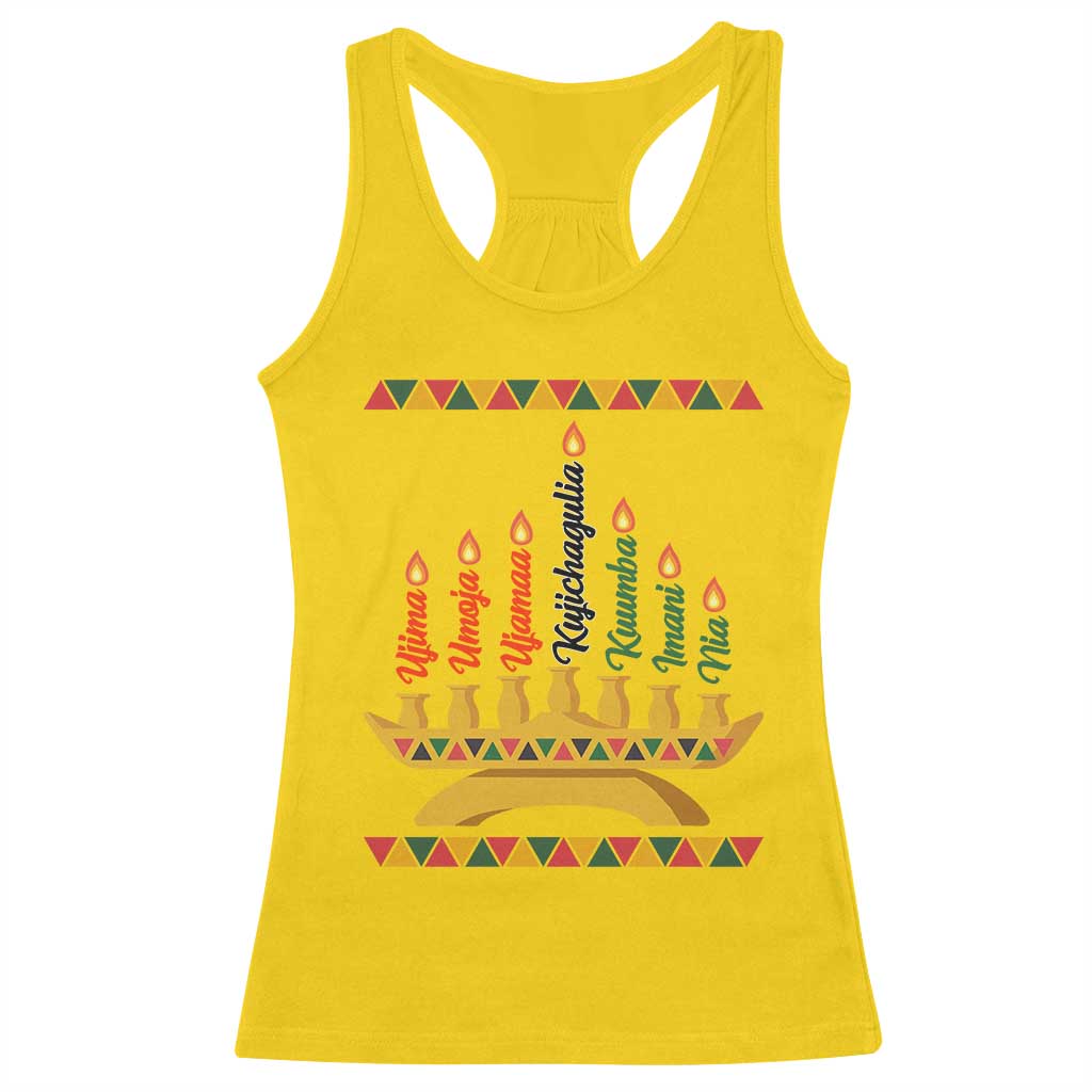 7 Principles Of Kwanzaa Racerback Tank Top Festival Of Lights African Heritage Gift - Wonder Print Shop