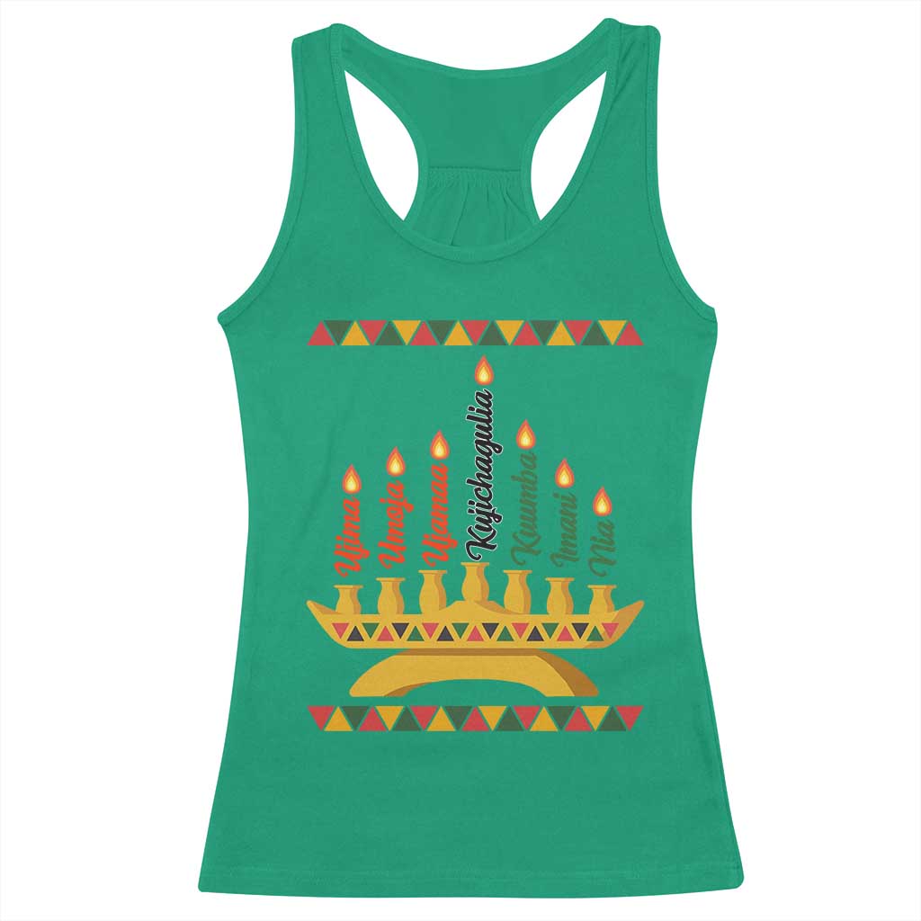 7 Principles Of Kwanzaa Racerback Tank Top Festival Of Lights African Heritage Gift - Wonder Print Shop