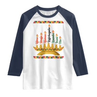 7 Principles Of Kwanzaa Raglan Shirt Festival Of Lights African Heritage Gift - Wonder Print Shop