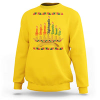 7 Principles Of Kwanzaa Sweatshirt Festival Of Lights African Heritage Gift - Wonder Print Shop